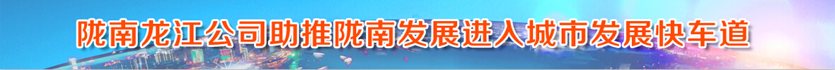 陇南龙江公司助推陇南发展进入城市发展快车道