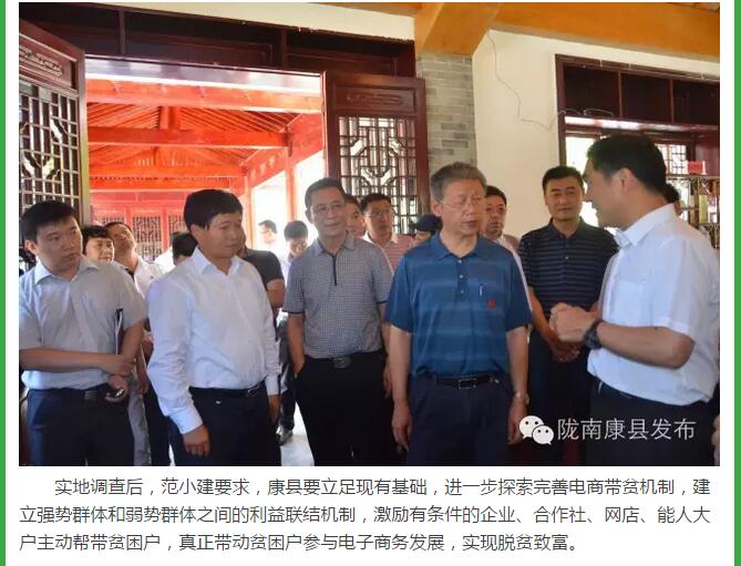 中国经济社会理事会调研组专题调研康县电商精准扶贫工作