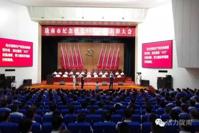 陇南市纪念建党95周年暨表彰大会隆重召开