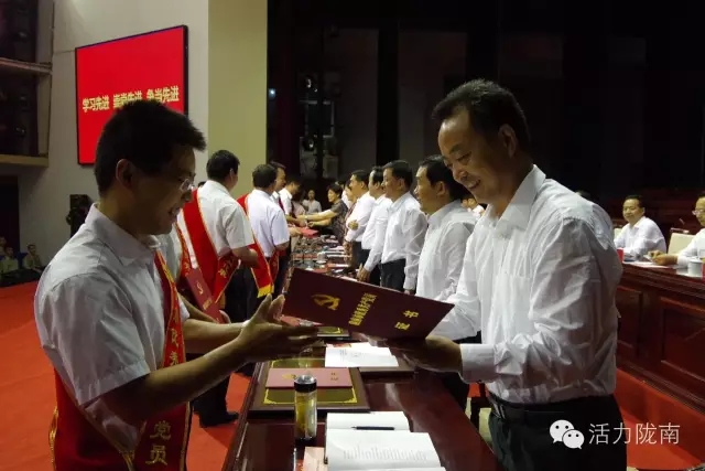 陇南市纪念建党95周年暨表彰大会隆重召开