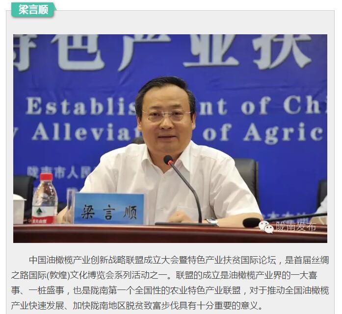 中国油橄榄产业创新战略联盟今日成立