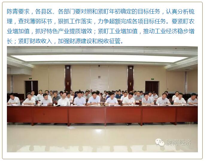 陈青在市政府全体会议上强调：紧盯一个目标抓好九大任务落实强化三项保障，确保全市经济社会持续快速发展
