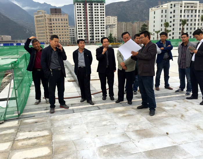 市住房和城乡建设局领导检查指导阶州广场项目建设