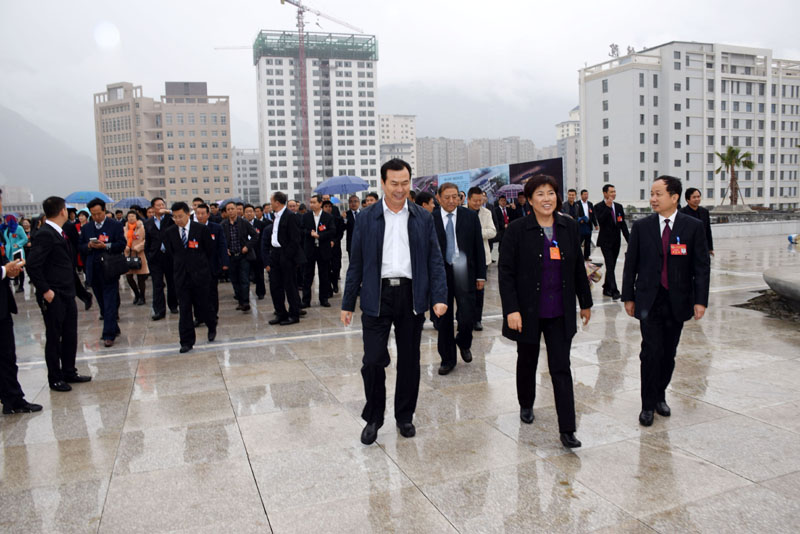 政协陇南市第四届委员会第一次会议委员参观阶州广场