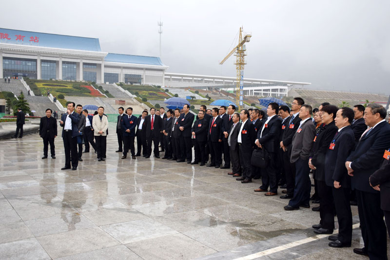 政协陇南市第四届委员会第一次会议委员参观阶州广场