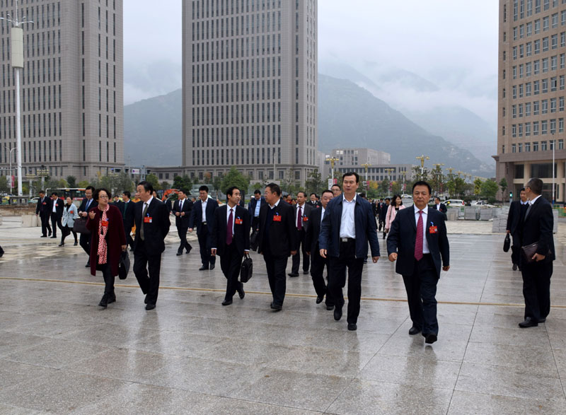 政协陇南市第四届委员会第一次会议委员参观阶州广场