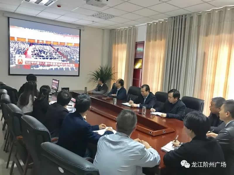 市龙江城乡发展集团公司组织干部职工收看十九大开幕会直播