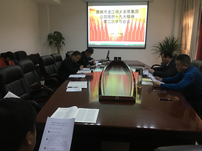 市龙江城乡发展集团公司召开党的十九大精神第二次学习会议