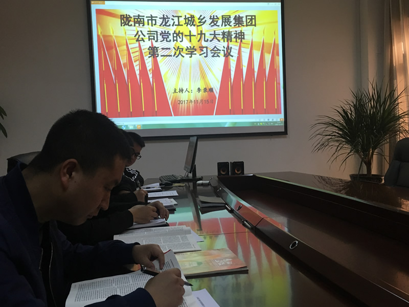 市龙江城乡发展集团公司召开党的十九大精神第二次学习会议