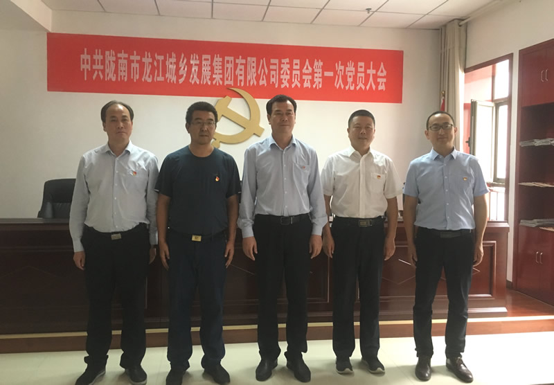 中国共产党陇南市龙江城乡发展集团有限公司委员会第一次党员大会胜利召开