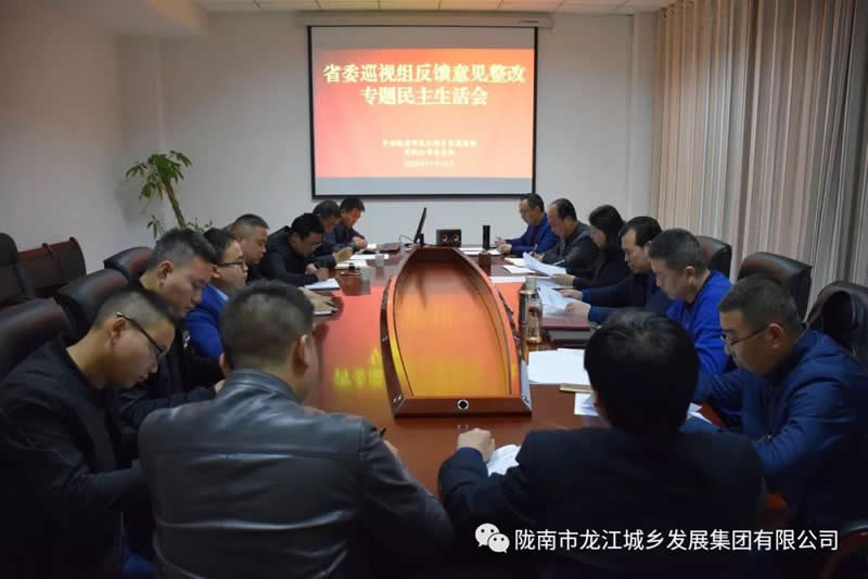 市龙江城乡发展集团党委召开专题民主生活会