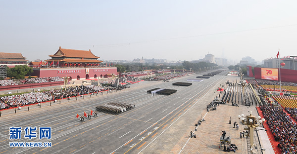 庆祝中华人民共和国成立70周年大会隆重举行  习近平发表重要讲话并检阅受阅部队