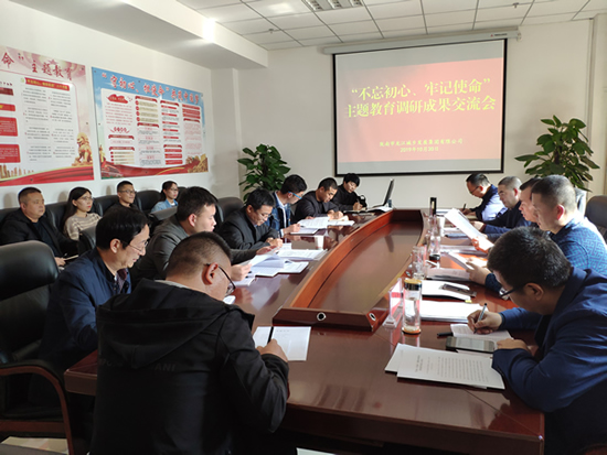 市龙江城乡发展集团召开主题教育调研成果交流会