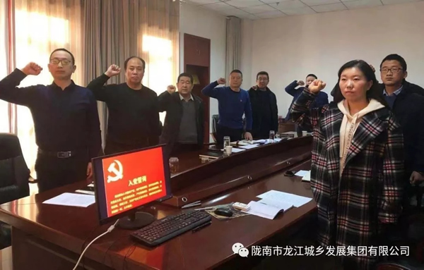 市龙江集团党支部召开接收预备党员大会