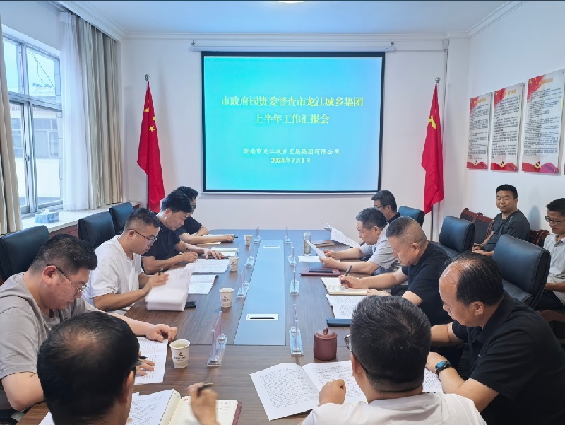 市政府国资委督查市龙江城乡集团公司上半年重点工作